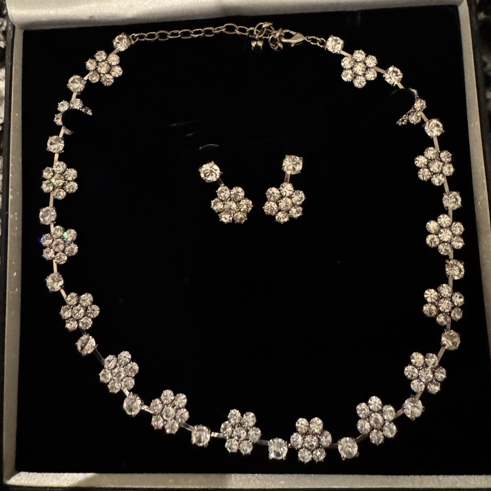 The Royal Collection Sterling Silver & Diamond 2-Piece Necklace & Earrings Set